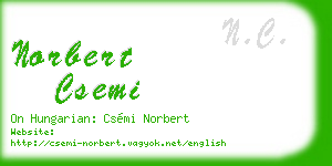 norbert csemi business card